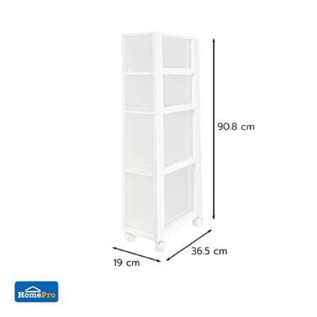 4 TIES DRAWER HANA 19X36.5X90.8CM WHITE