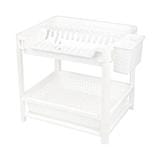 DISH RACK PLASTIC 2TIER KECH WHITE 35.7X51.8X41.5CM