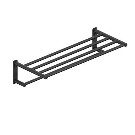 JOHNSON SUISSE DOUBLE TOWEL SHELF 60CM WBBA100375MB MATT BLACK