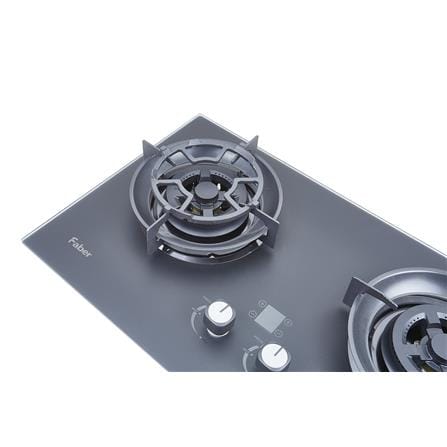 FABER FLEXIBLE CUT OUT GAS HOB FBIH-G752B580TGM BLACK 2 BURNERS 5.8KW 75CM WITH TIMER