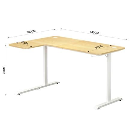 WORKING L SHAPE DESK FURDINI GT-014A-2A OAK