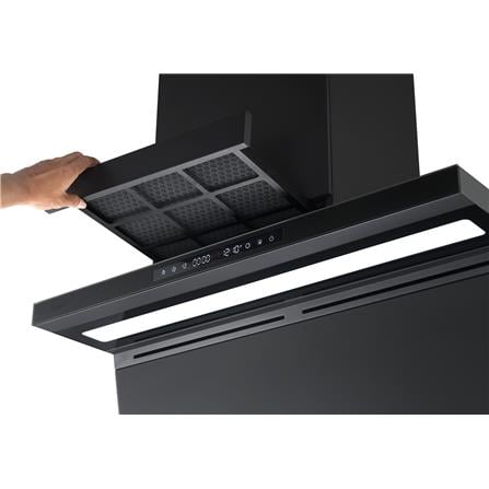 FABER DESIGNER HOOD COMODO L FCH-LMD90S301BKMG 90CM 3000M3/H MATT BLACK BLDC MOTOR