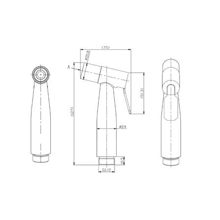 ROCA BE FRESH STAINLESS STEEL HAND BIDET 1.2M Z5B9P30E0Y
