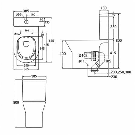 ROCA NEXO-N 1P TOILET RIMLESS A801G72001+A892040020 WHITE