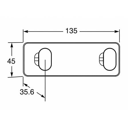 ROCA VICTORIA DOUBLE ROBE HOOK A817881C00 CHROME