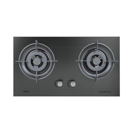 FABER FLEXIBLE CUT OUT STAINLESS STEEL GAS HOB INOX FBIH-G752B520SSB BLACK 2 BURNERS 5.2KW 75CM