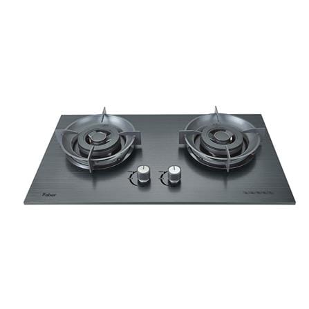 FABER FLEXIBLE CUT OUT STAINLESS STEEL GAS HOB INOX FBIH-G752B520SSB BLACK 2 BURNERS 5.2KW 75CM