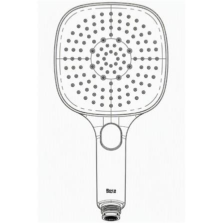 ROCA AQUA SQUARE HAND SHOWER 3-WAY A5B8A7HNBH MATT BLACK