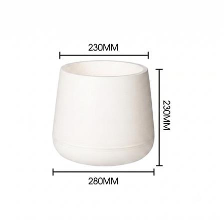 CL DOUBLE WALL PP PLASTIC PLANT POT GQ3313-WE 23CM