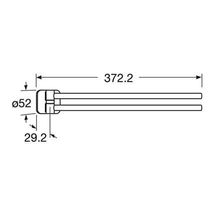 ROCA VICTORIA DOUBLE TOWEL RAIL 40CM A817885C00 CHROME