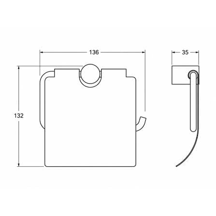 ROCA CESENA-R PAPER HOLDER WITH LID A817993C00 CHROME