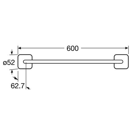ROCA VICTORIA TOWEL RAIL 60CM A817884C00 CHROME