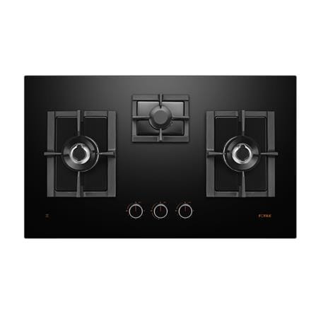 FOTILE EPS-I SERIES FLEXIBLE CUT OUT GAS HOB GEG88306-I BLACK 3 BURNERS 5.35KW+1.7KW 88CM SMART SYNC