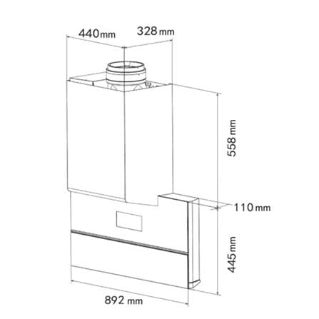 FOTILE RANGE HOOD AMG9068 BLACK 2800M3/HR BLDC MOTOR HOB SYNCHRONIZATION