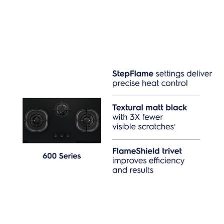 ELECTROLUX 90CM 600 SERIES BUILT-IN GAS HOB EHG9356MF 3BURNERS 5.2KW+2KW 90CM