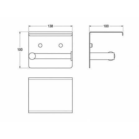 ROCA CESENA-R PAPER HOLDER WITH SHELF A817992C00 CHROME