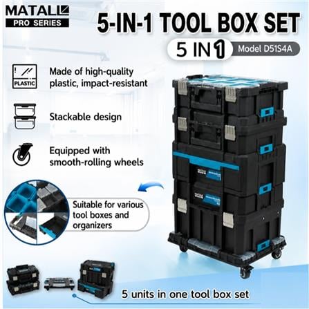 MATALL PRO TOOL BOX SET D51S4A 5IN1 BLACK/BLUE