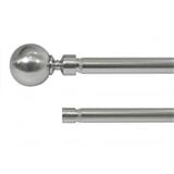 HOME LIVING STYLE DOUBLE CURTAIN ROD 19MM METAL 180-310CM SILVER