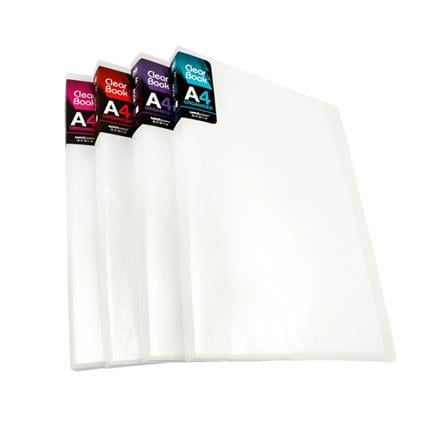 UNICORN A4 CLEAR BOOK UCB-30HTT 6'S/PACK TRANSPARENT COVER