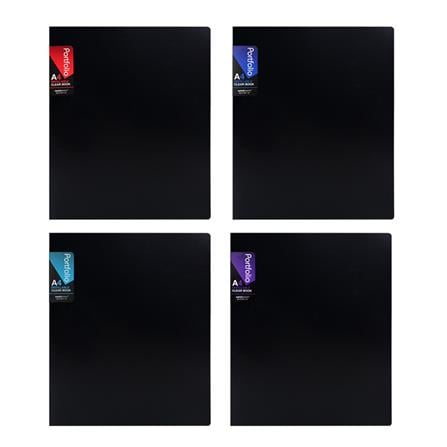 UNICORN PORTFOLIO CLEAR BOOK UCB-A4-20RB-20MM 6'S/PACK BLACK