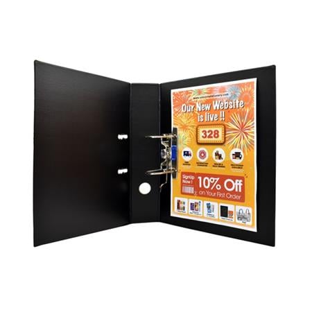 UNICORN F4 PVC ARCH FILE UAF-828-BLK 3''  6'S/PACK BLACK