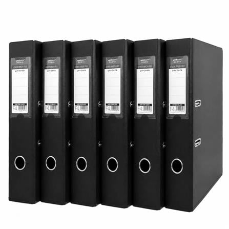 UNICORN F4 PVC ARCH FILE UAF-828-BLK 3''  6'S/PACK BLACK