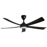 ALPHA CEILING FAN JUNO 5BLADE LED MATTE BLACK 56"
