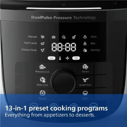 PHILIPS PRESSURE COOKER HD2616/70 1000W 6.0L 13FUNCTIONS