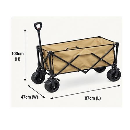 JH FOLDING CAMPING WAGON JH94 100KG (BROWN)