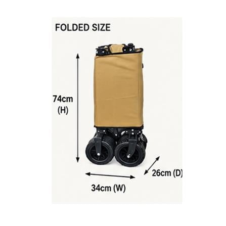JH FOLDING CAMPING WAGON JH94 100KG (BROWN)